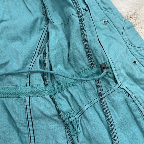 Free People Double Cloth Military Jacket Blue size XS 100% Cotton - Picture 9 of 14